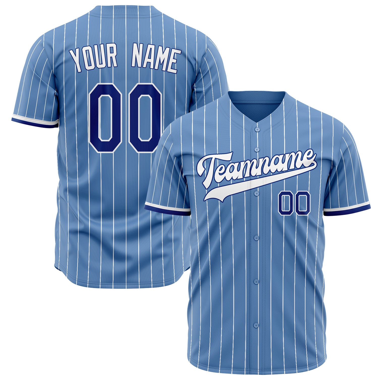 Benutzerdefiniertes Professionelles Hellblau Weiß Baseballtrikot BB02240603WY266