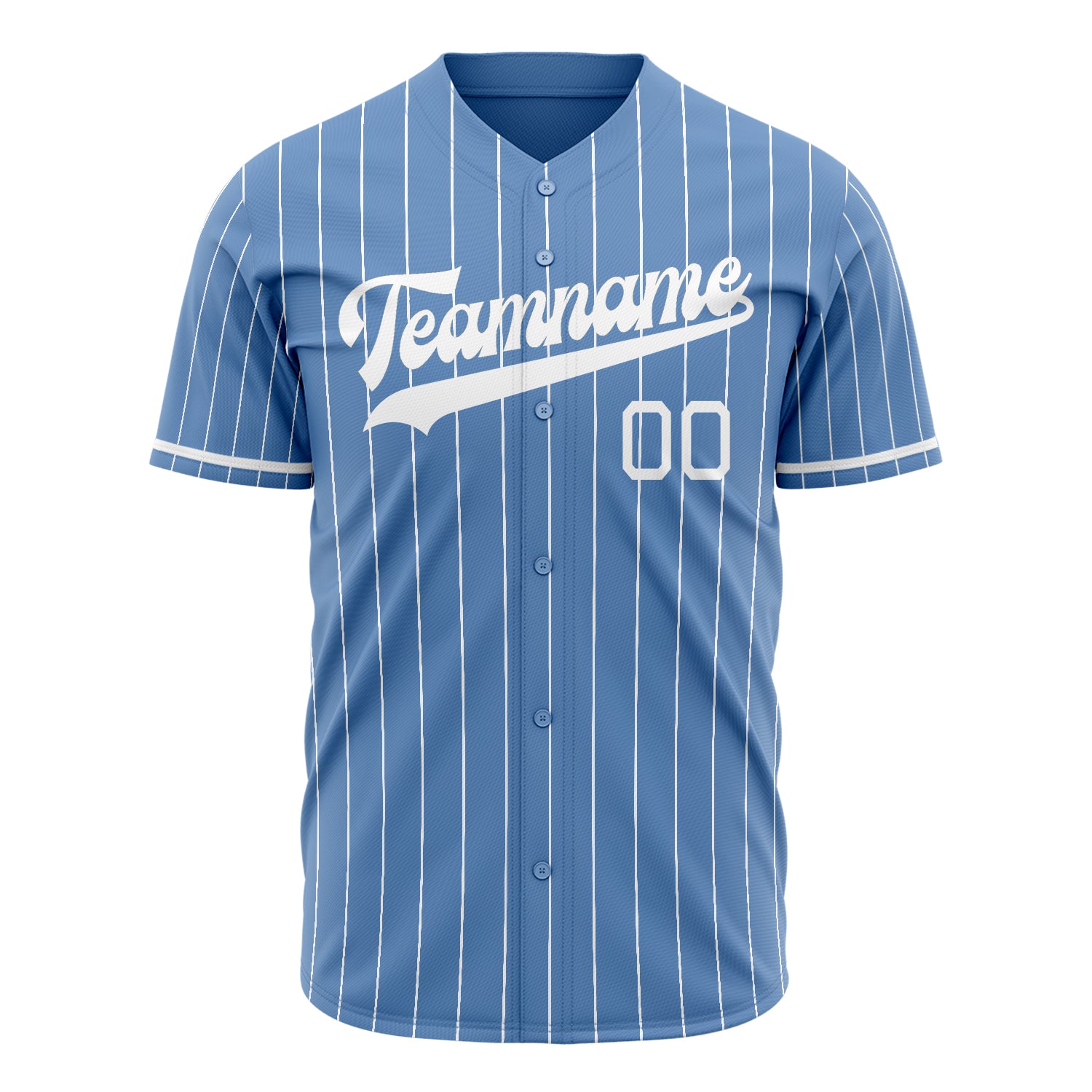 Benutzerdefiniertes Professionelles Hellblau Weiß Baseballtrikot