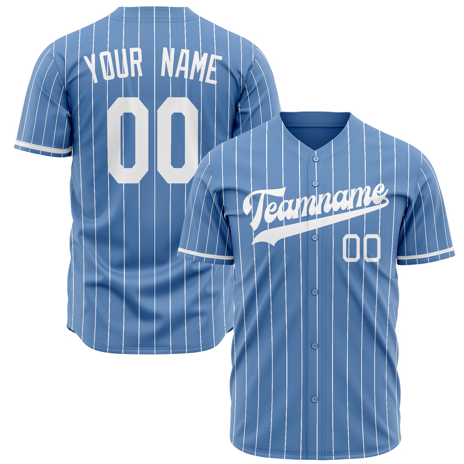 Benutzerdefiniertes Professionelles Hellblau Weiß Baseballtrikot BB02240603WY269