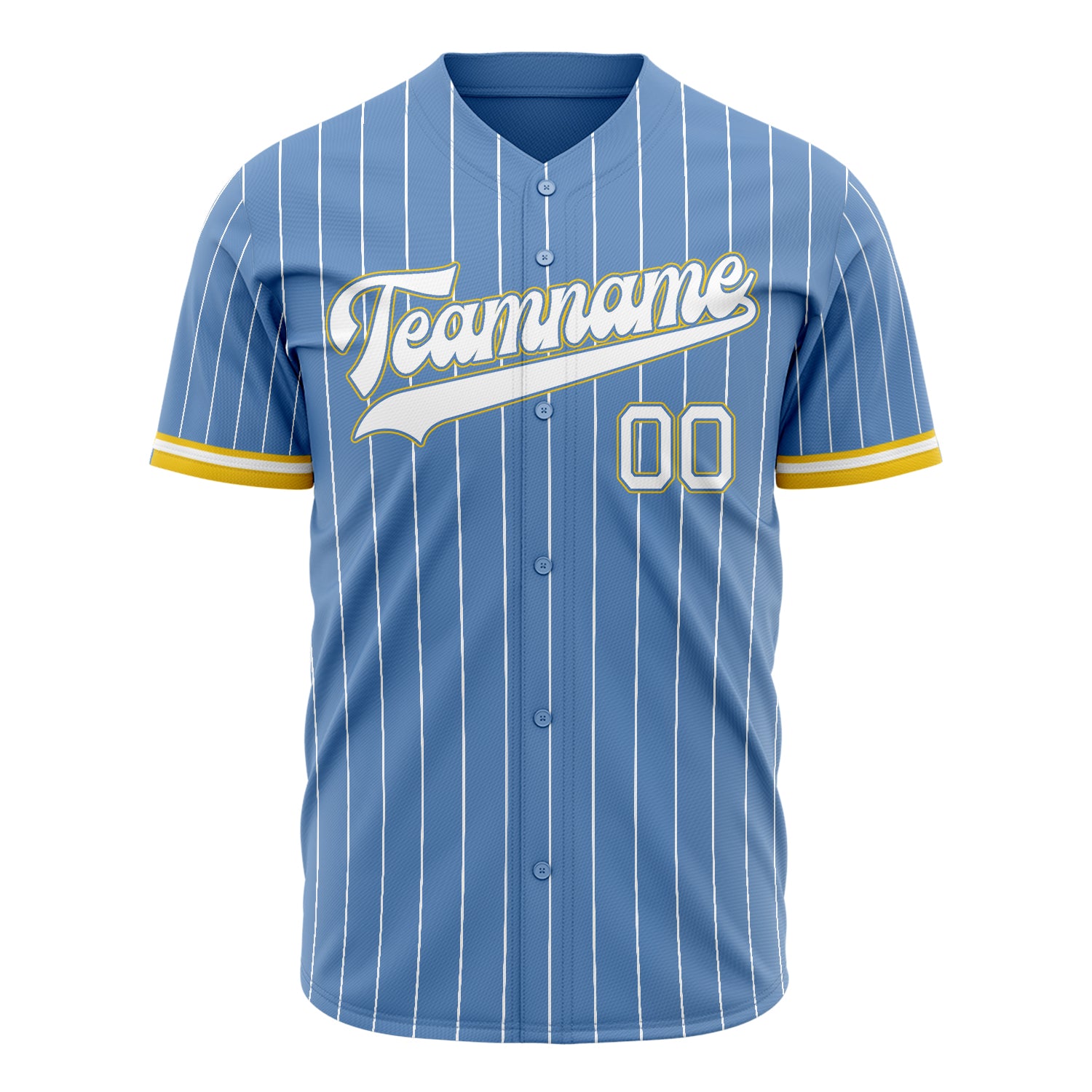 Benutzerdefiniertes Professionelles Hellblau Weiß Baseballtrikot