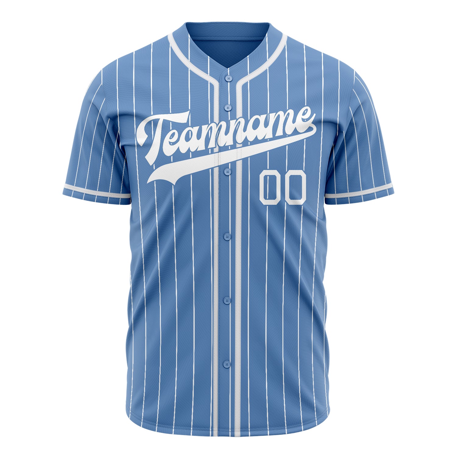 Benutzerdefiniertes Professionelles Hellblau Weiß Baseballtrikot