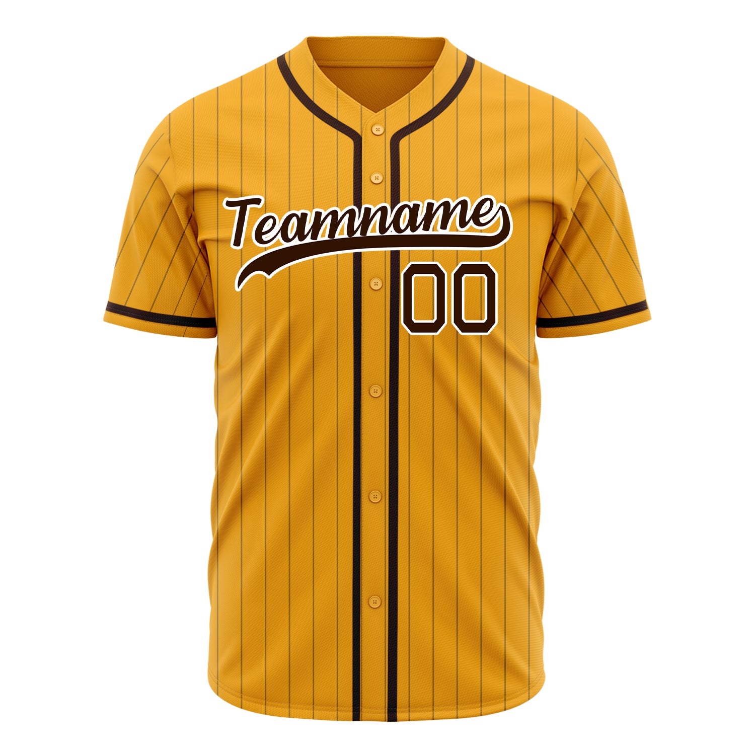 Benutzerdefiniertes Professionelles Gold Braun Baseballtrikot