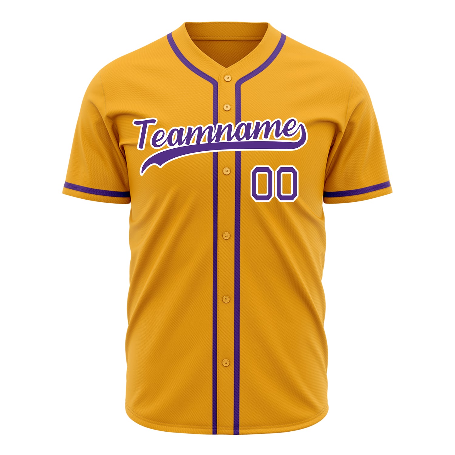 Benutzerdefiniertes Professionelles Gold Lila Baseballtrikot