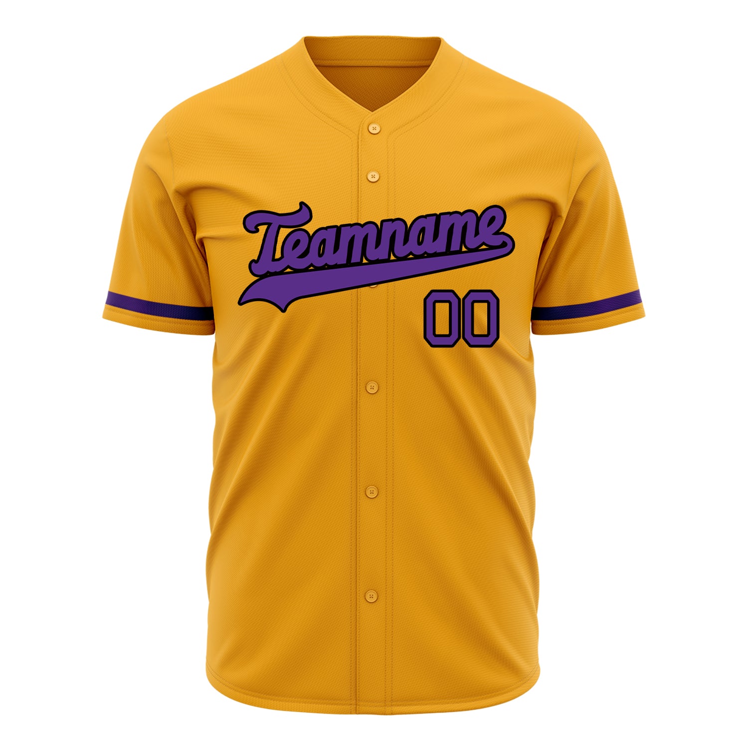 Benutzerdefiniertes Professionelles Gold Lila Baseballtrikot