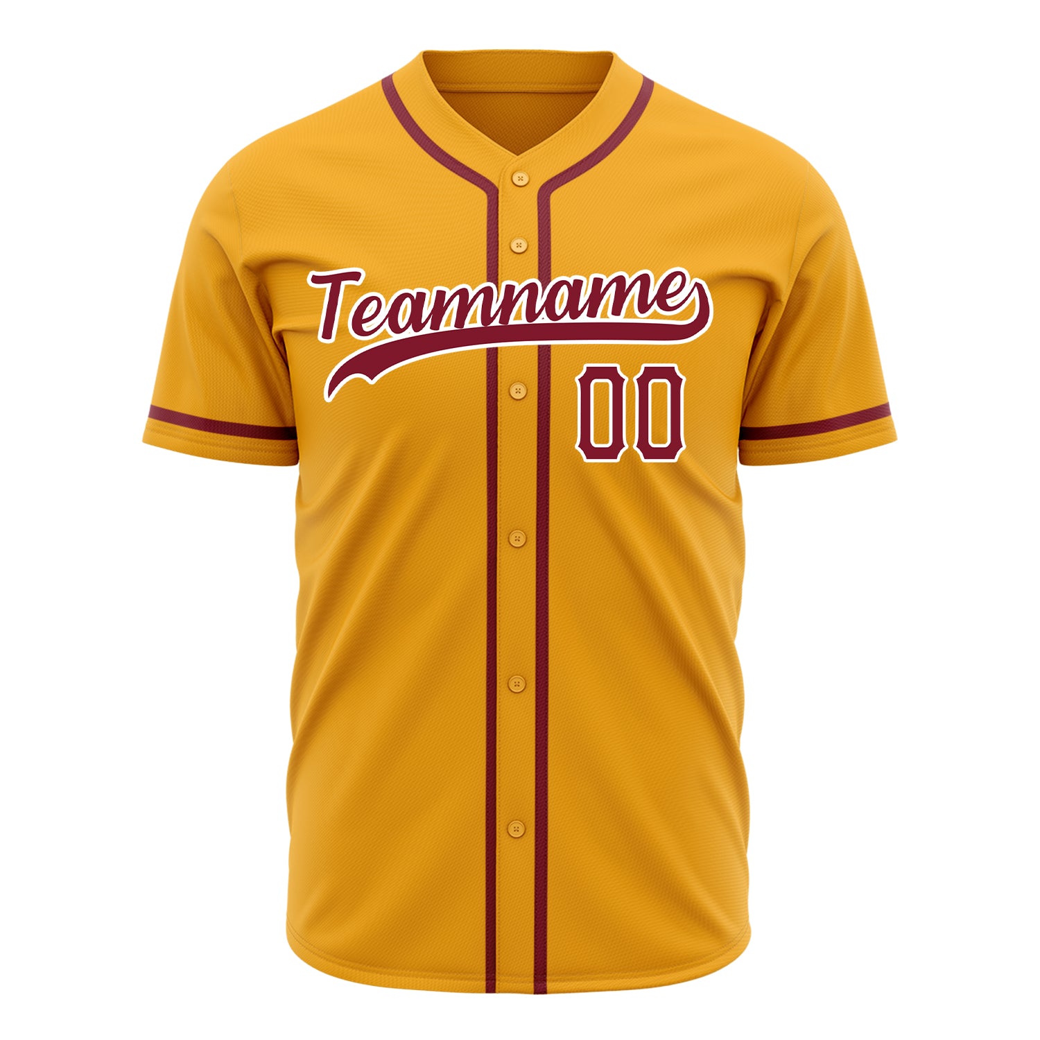 Benutzerdefiniertes Professionelles Gold Rot Baseballtrikot