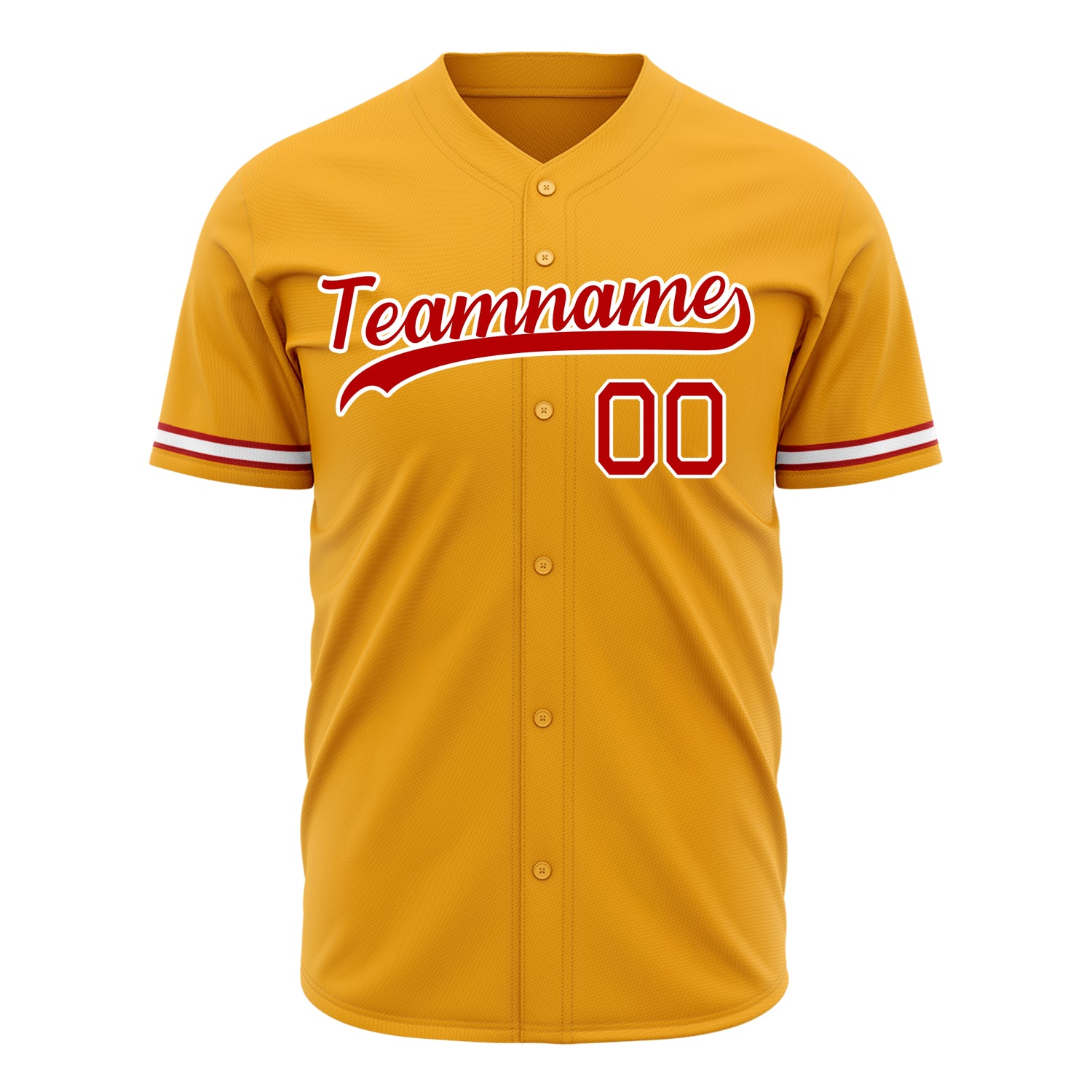 Benutzerdefiniertes Professionelles Gold Rot Baseballtrikot