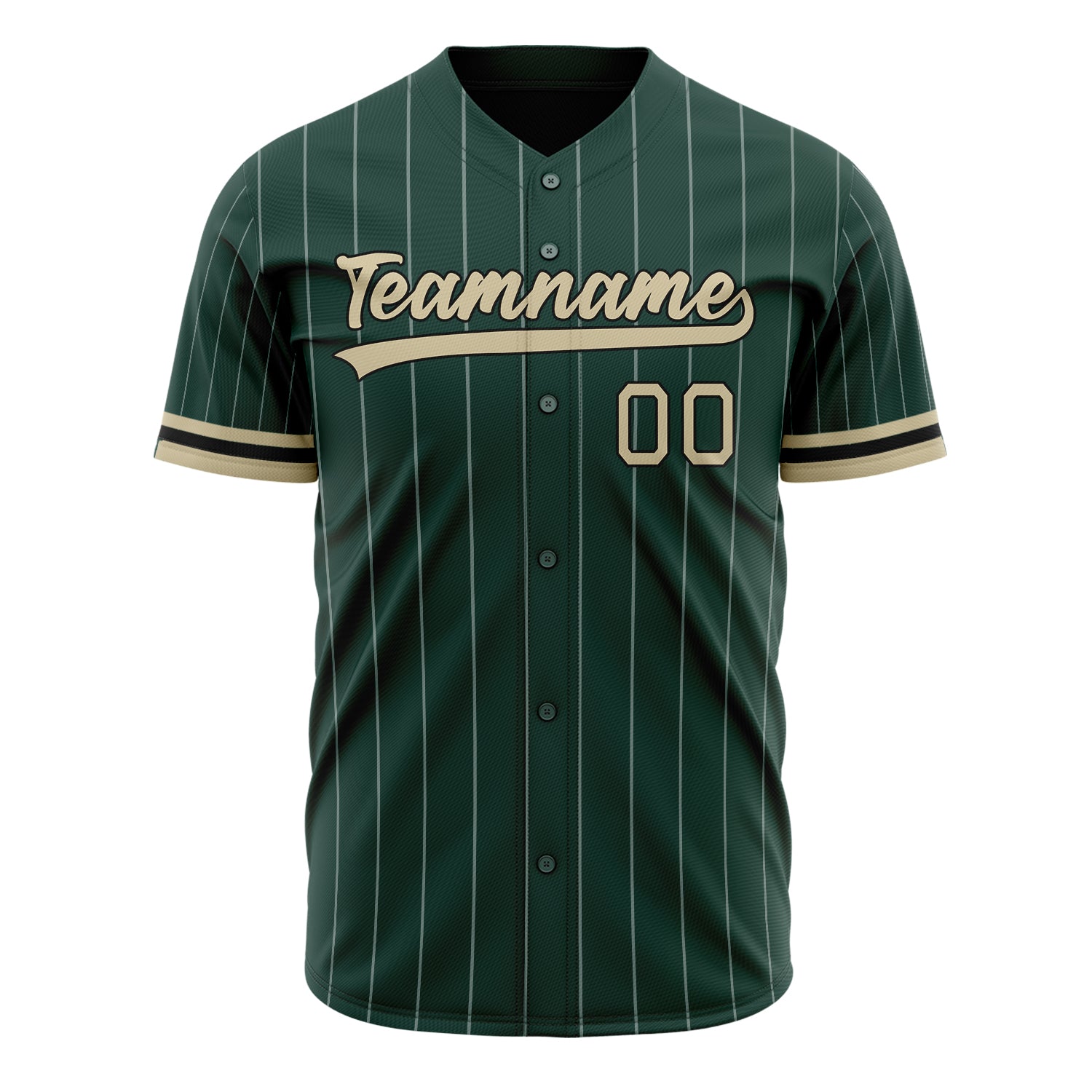 Benutzerdefiniertes Professionelles Grün Creme Baseballtrikot