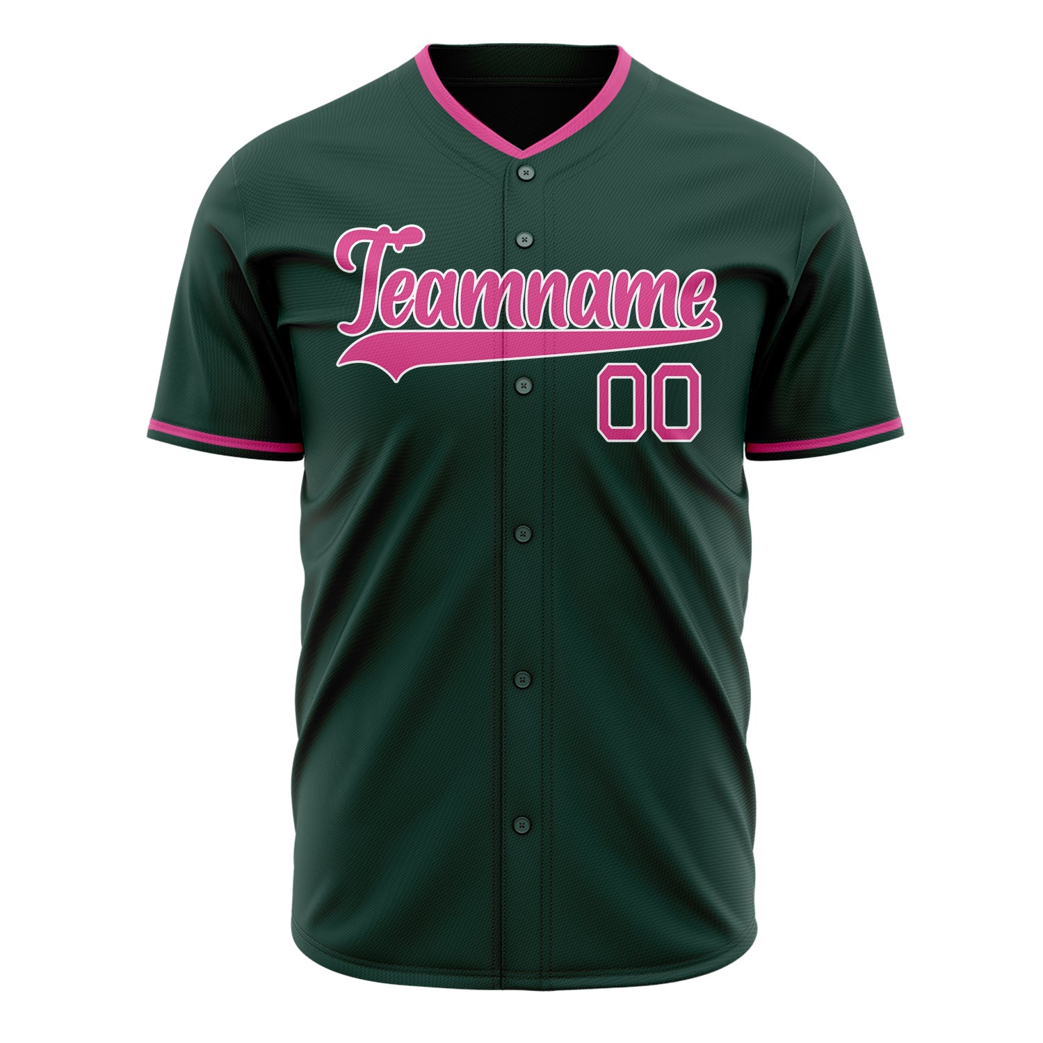 Benutzerdefiniertes Professionelles Grün Rosa Baseballtrikot