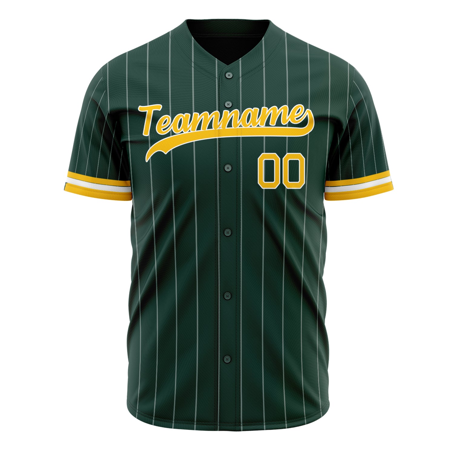 Benutzerdefiniertes Professionelles Grün Gold Baseballtrikot