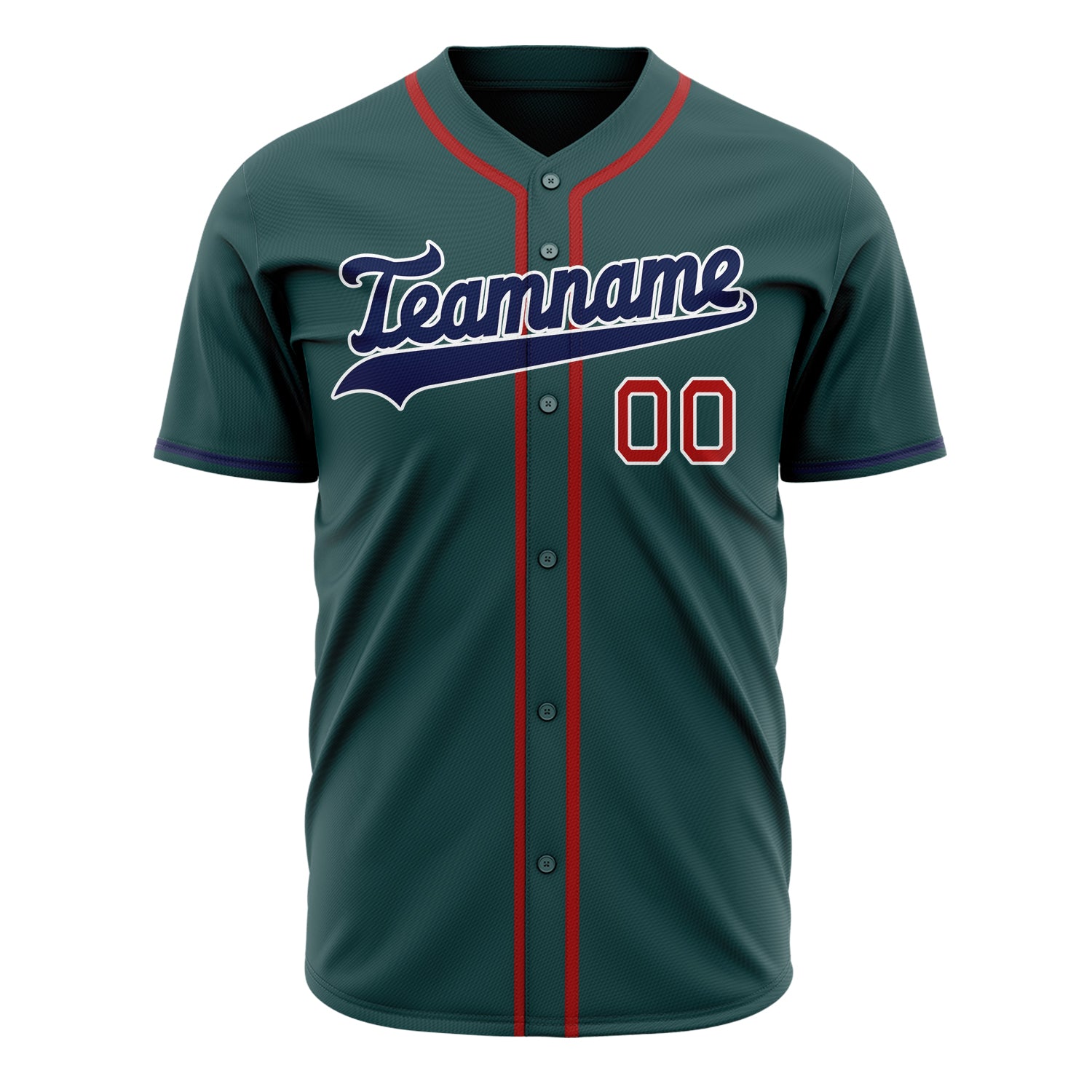 Benutzerdefiniertes Professionelles Mitternachtsgrün Marineblau Baseballtrikot