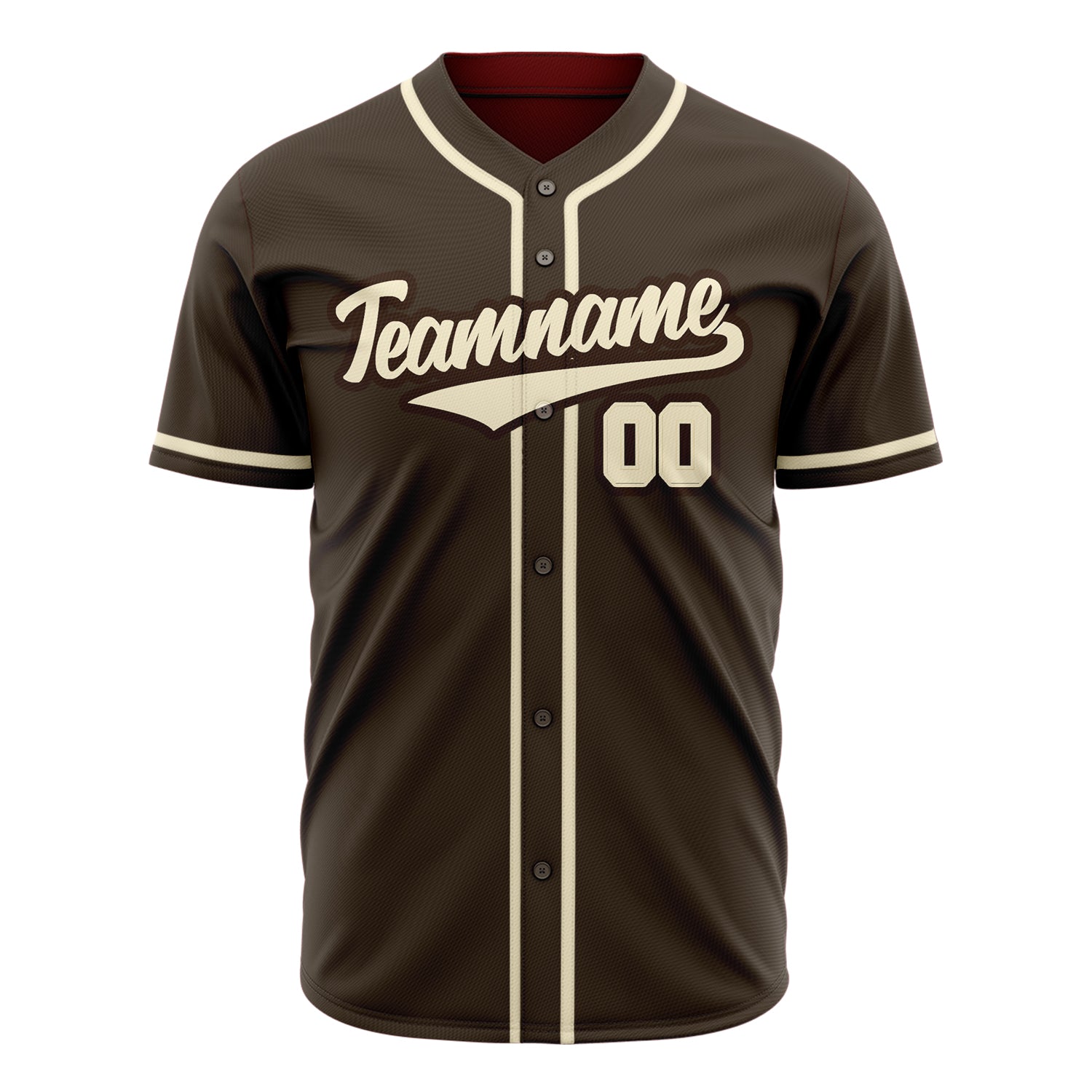 Benutzerdefiniertes Professionelles Braun Creme Baseballtrikot