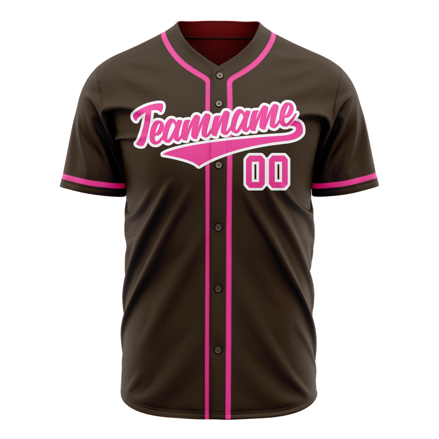 Benutzerdefiniertes Professionelles Braun Rosa Baseballtrikot