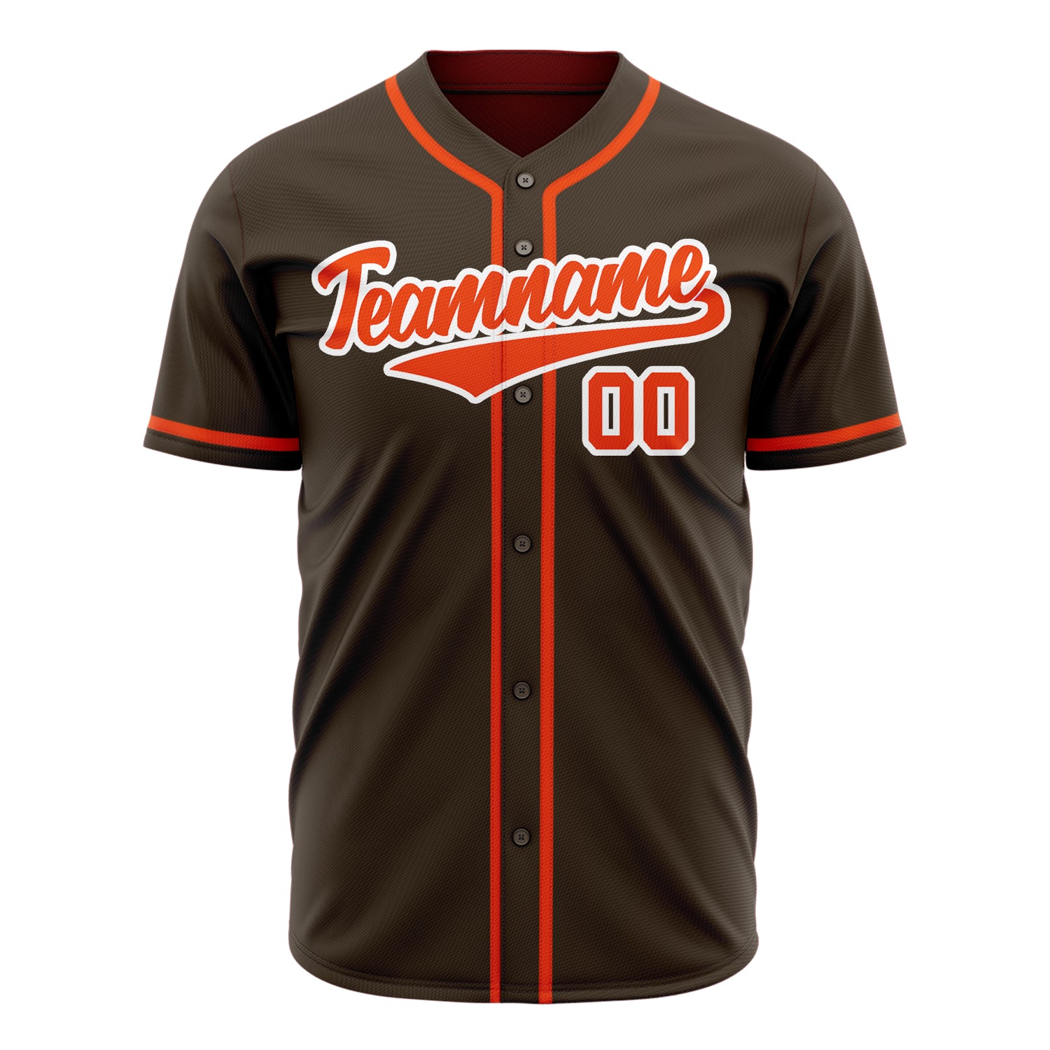 Benutzerdefiniertes Professionelles Braun Orange Baseballtrikot