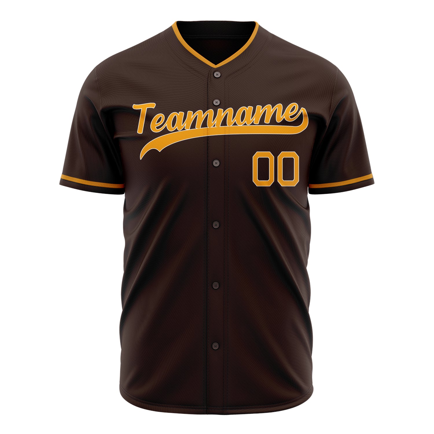 Benutzerdefiniertes Professionelles Braun Orange Baseballtrikot