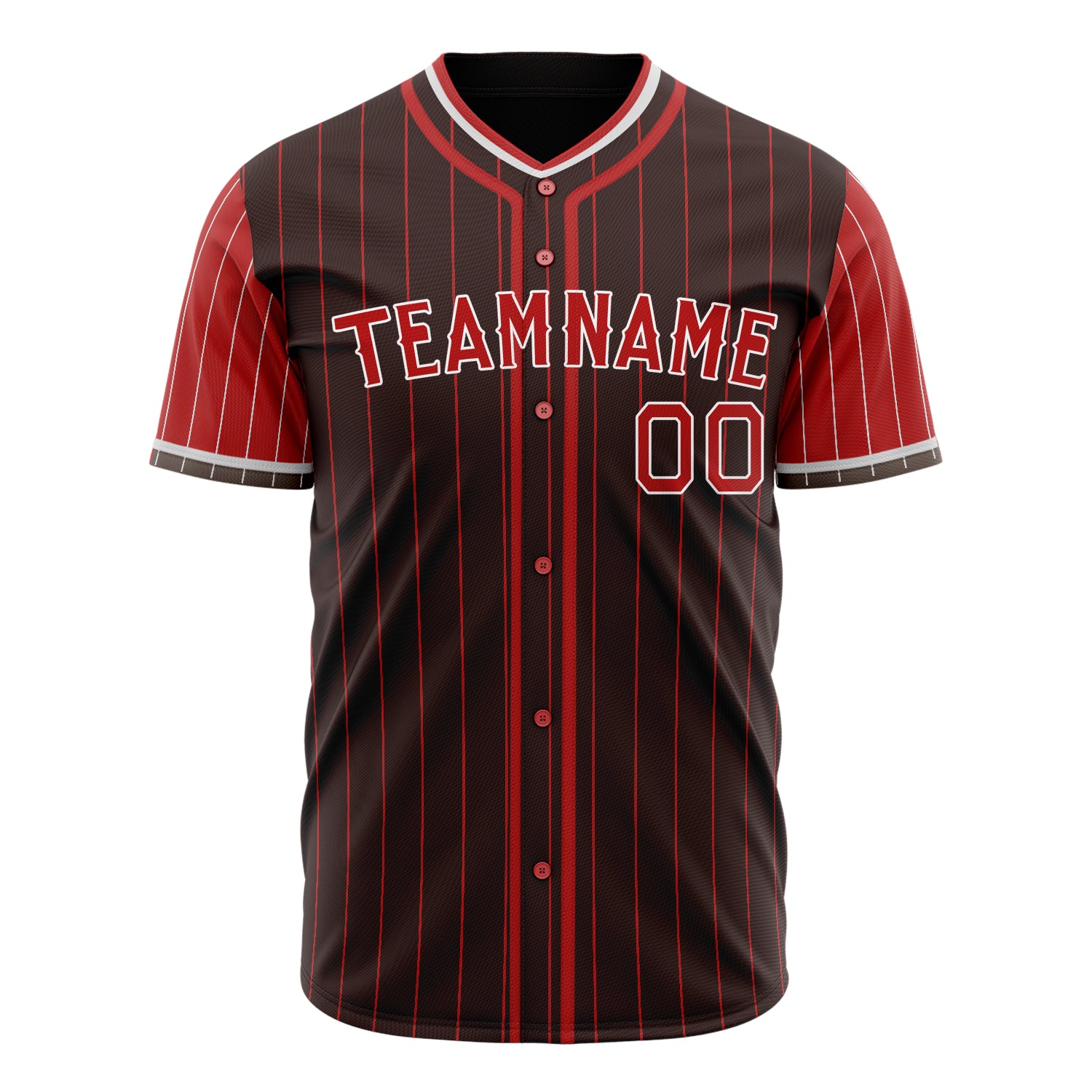 Benutzerdefiniertes Professionelles Braun Rot Baseballtrikot