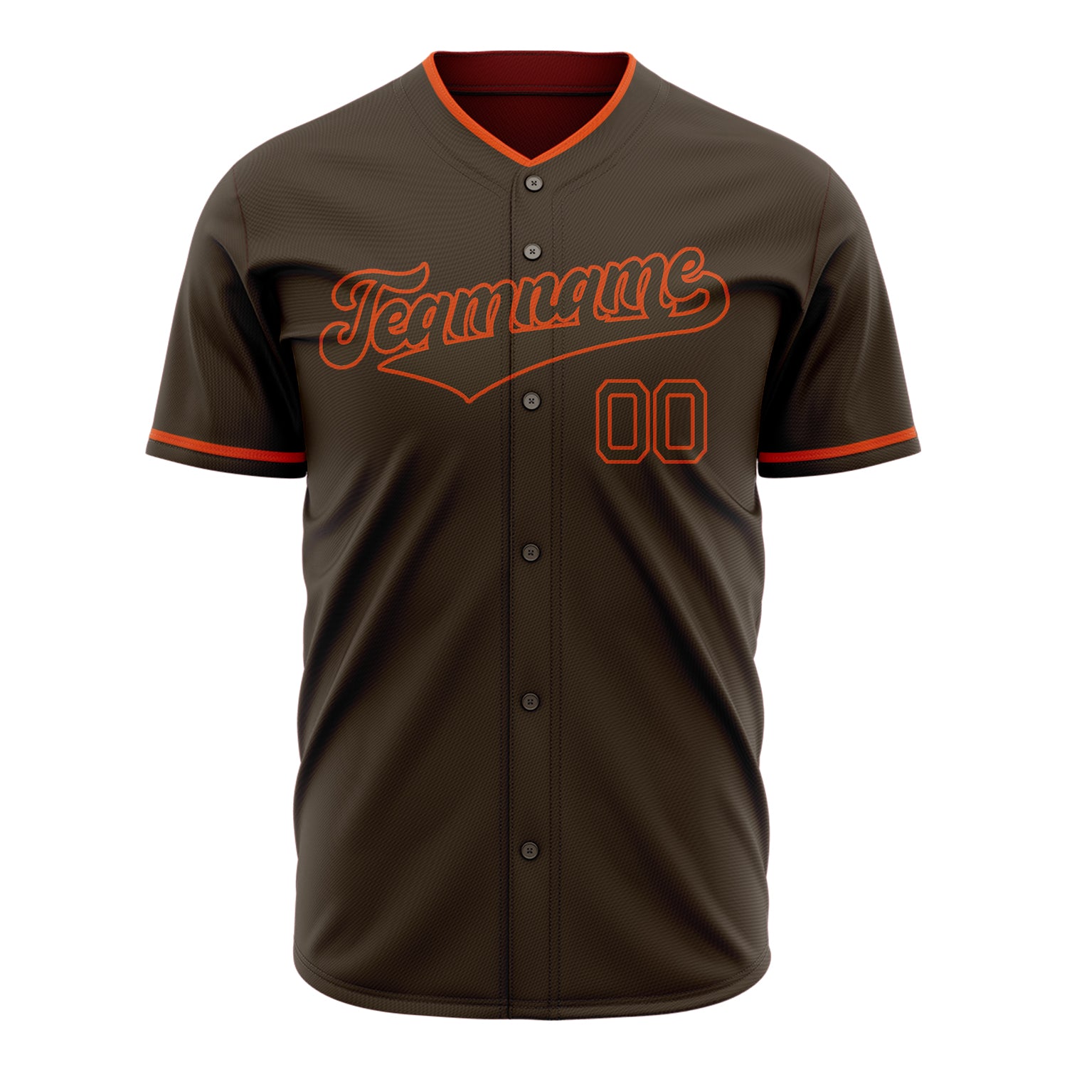 Benutzerdefiniertes Professionelles Braun Orange Baseballtrikot