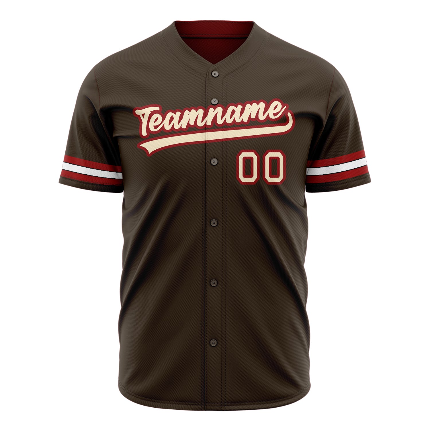 Benutzerdefiniertes Professionelles Braun Creme Baseballtrikot