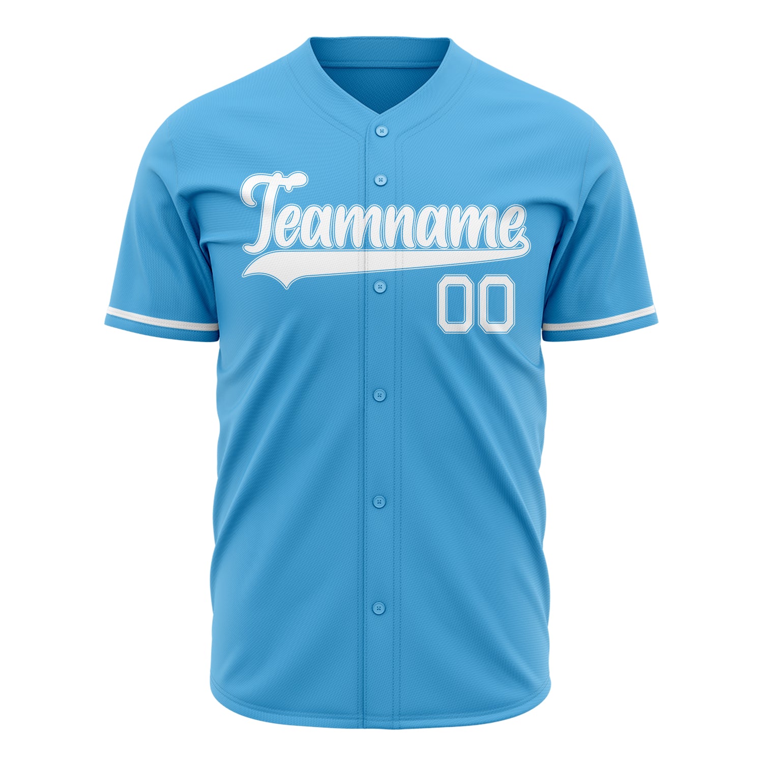 Benutzerdefiniertes Professionelles Himmelblau Weiß Baseballtrikot