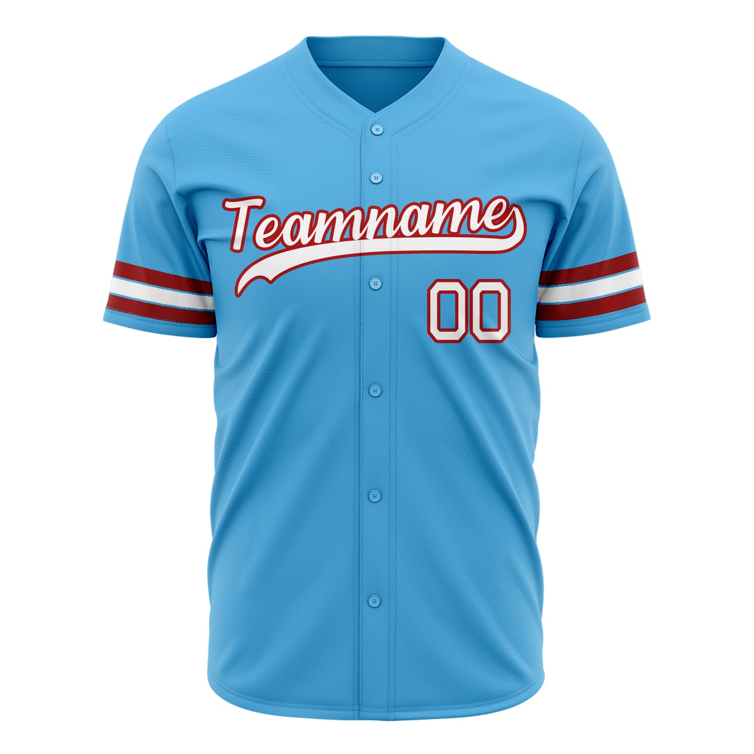 Benutzerdefiniertes Professionelles Himmelblau Weiß Baseballtrikot