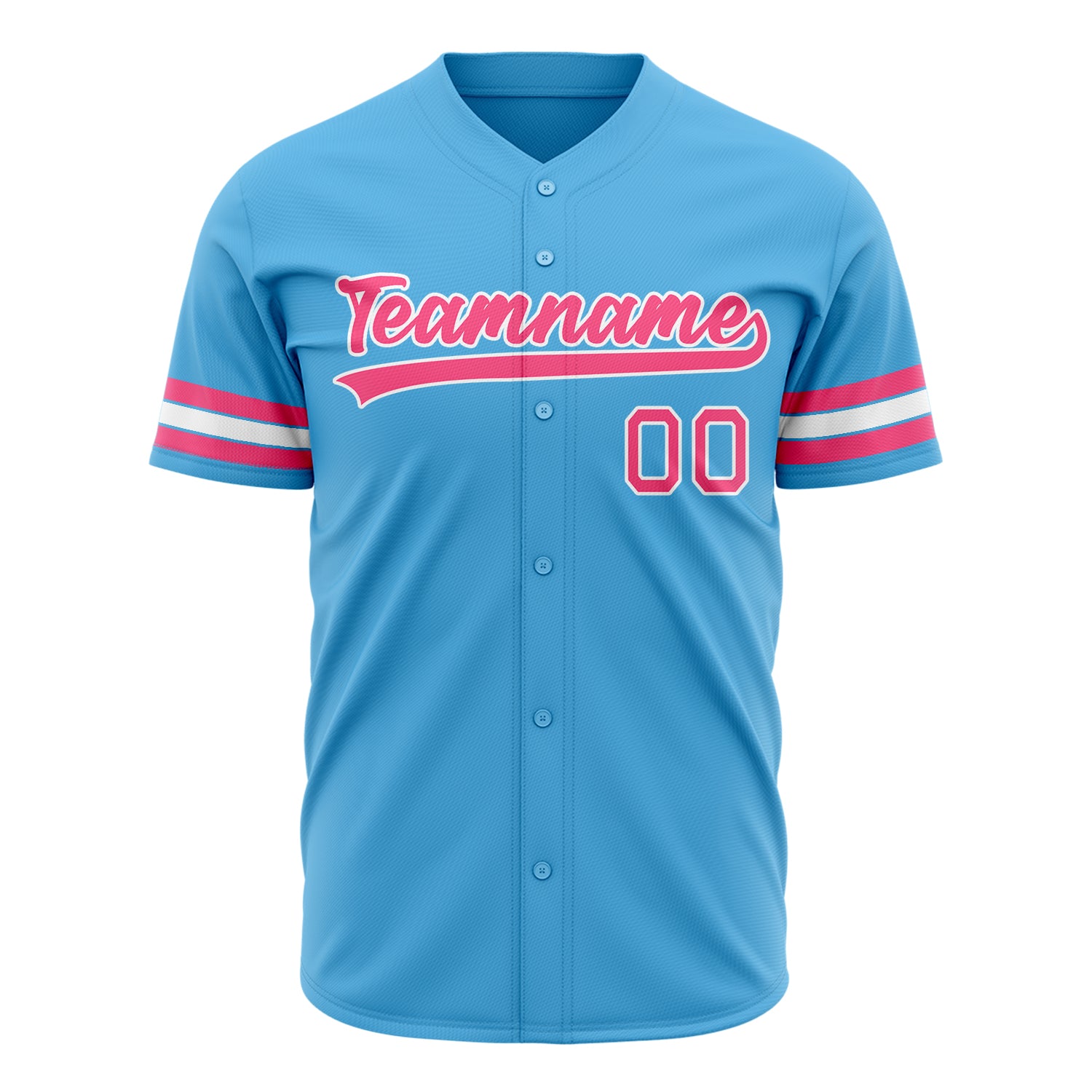 Benutzerdefiniertes Professionelles Himmelblau Rosa Baseballtrikot