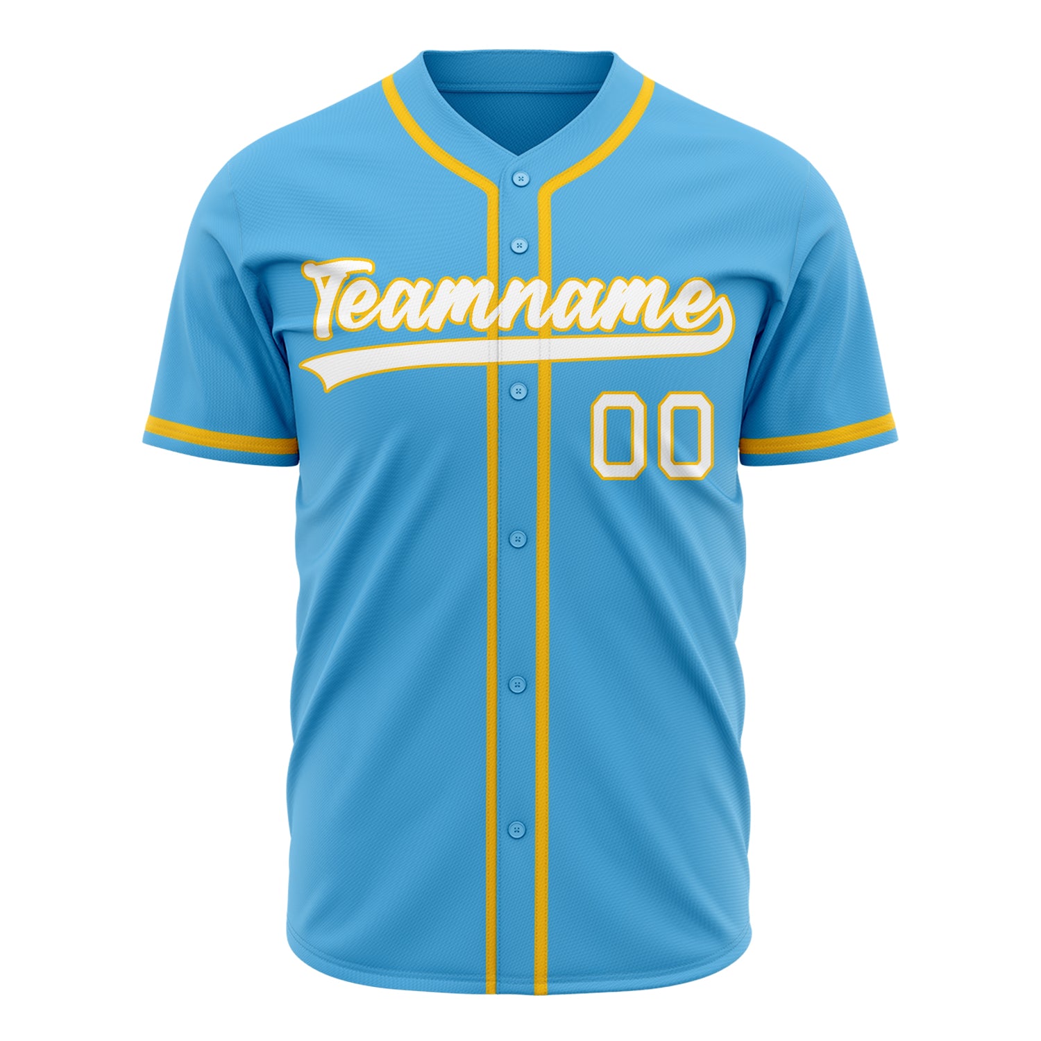 Benutzerdefiniertes Professionelles Himmelblau Weiß Baseballtrikot