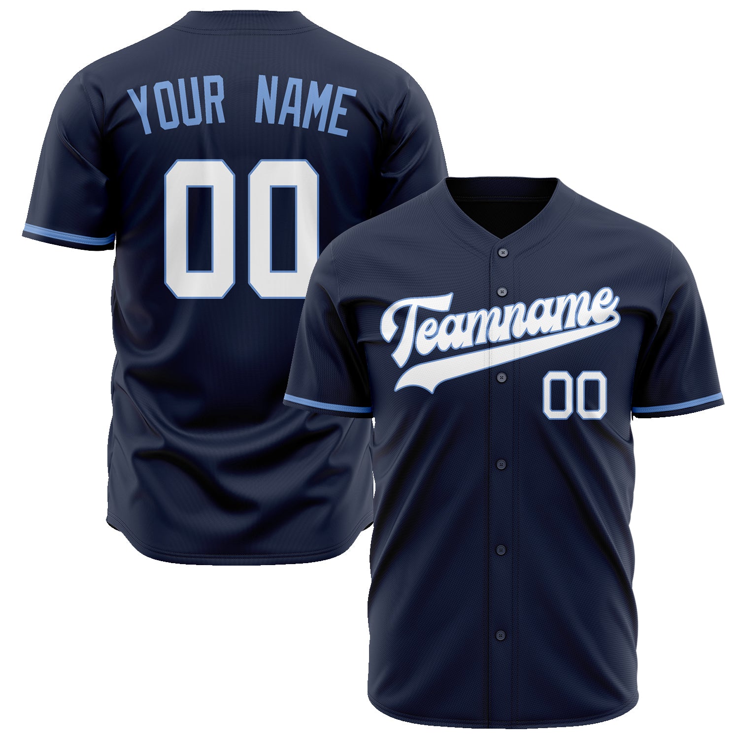 Benutzerdefiniertes Professionelles Navy Weiß Baseballtrikot BB02240604WY451