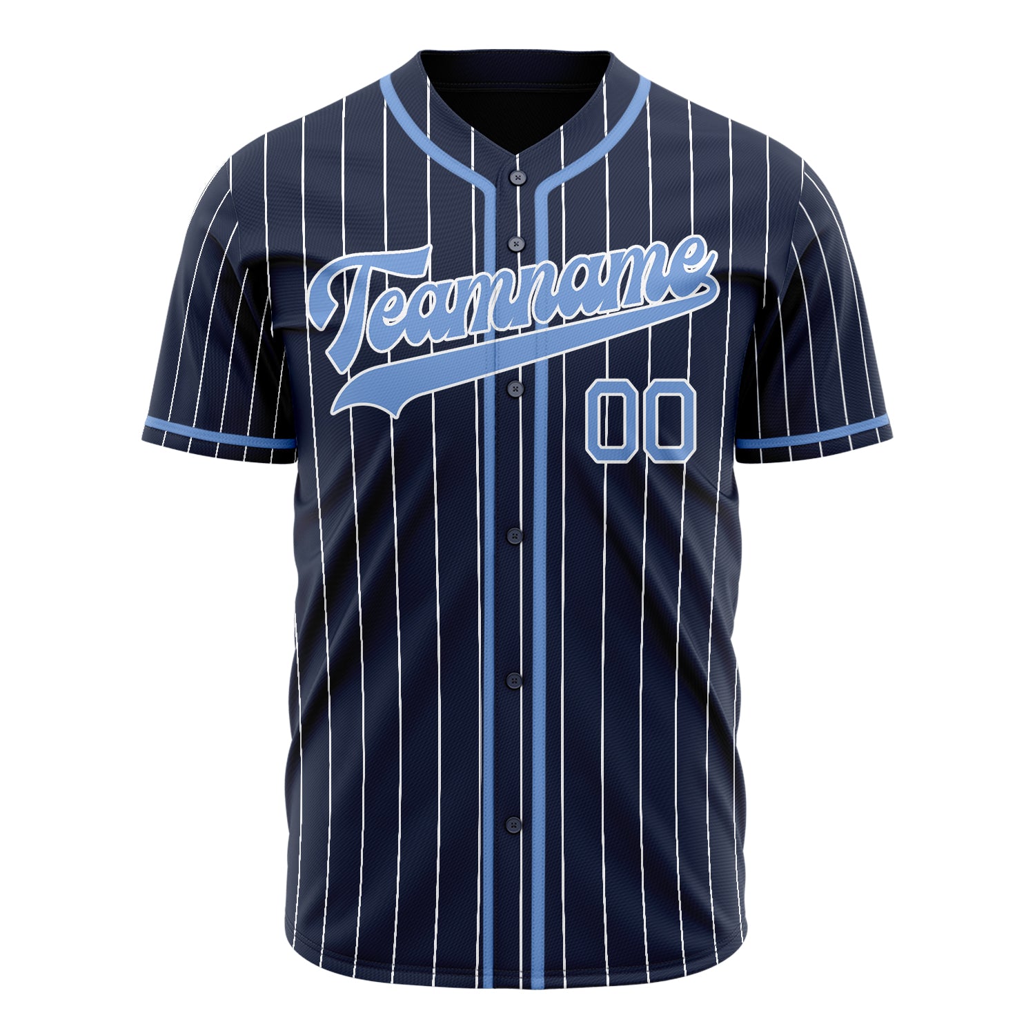 Benutzerdefiniertes Professionelles Navy Hellblau Baseballtrikot