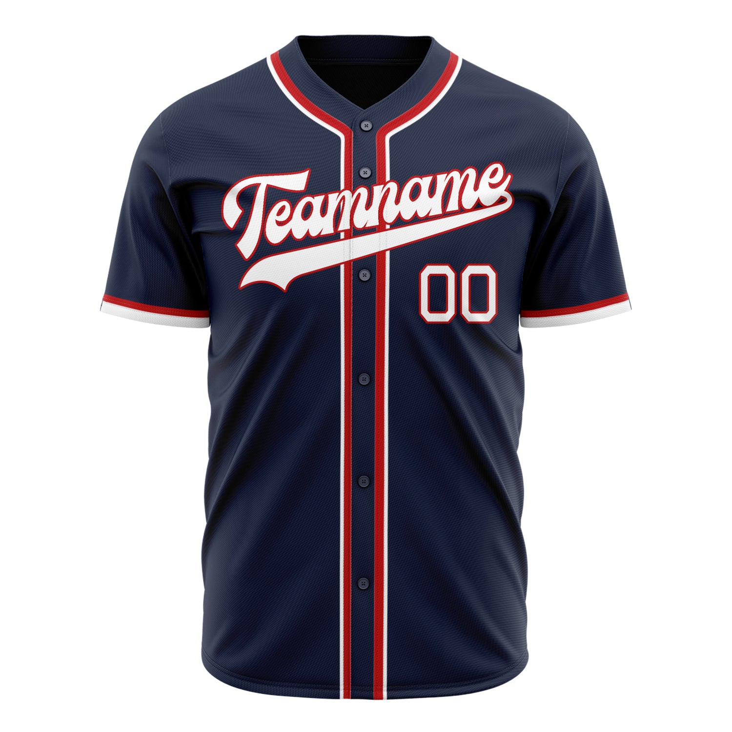 Benutzerdefiniertes Professionelles Navy Rot Baseballtrikot