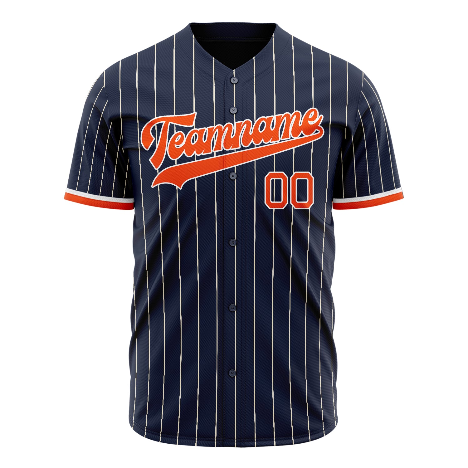 Benutzerdefiniertes Professionelles Navy Orange Baseballtrikot