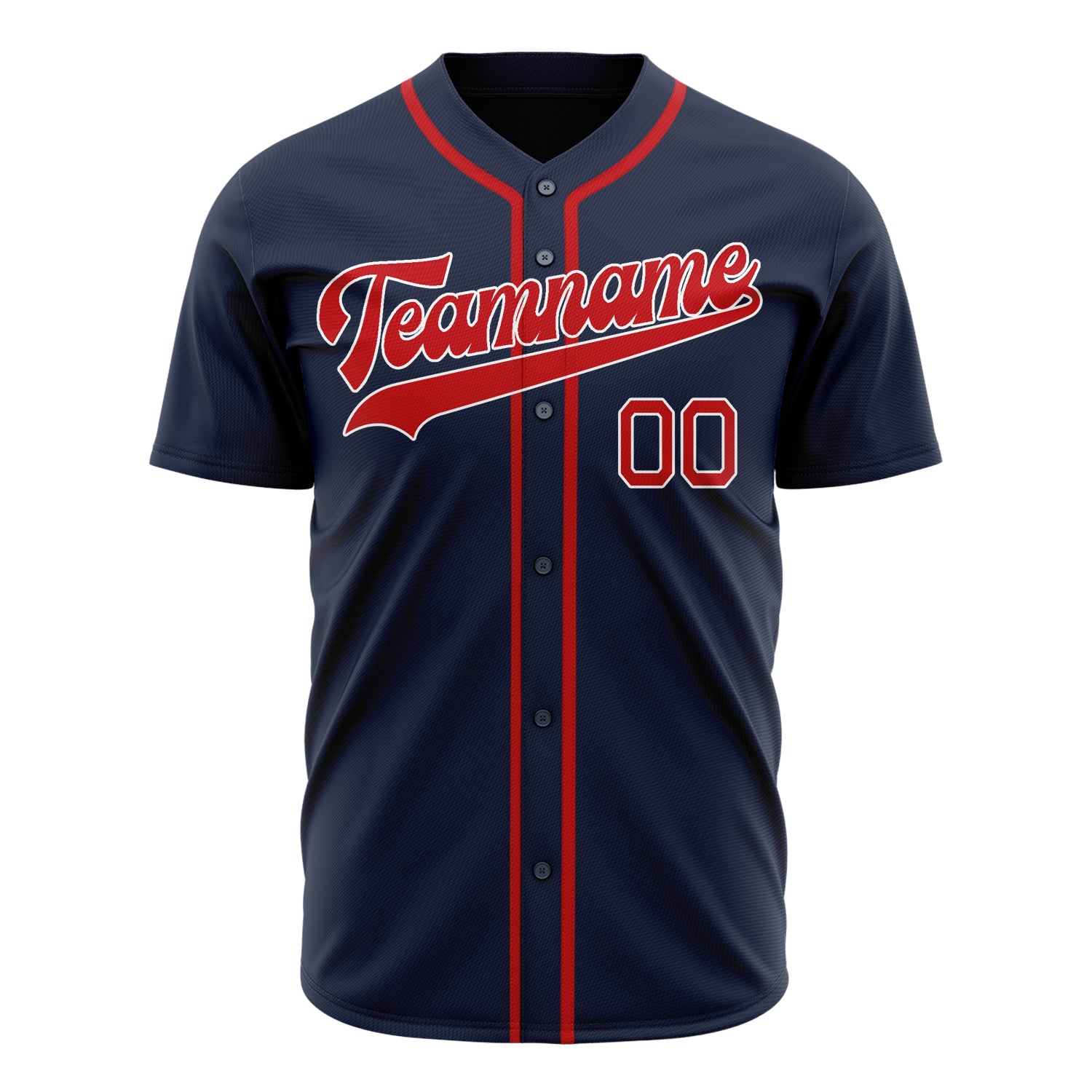 Benutzerdefiniertes Professionelles Navy Rot Baseballtrikot