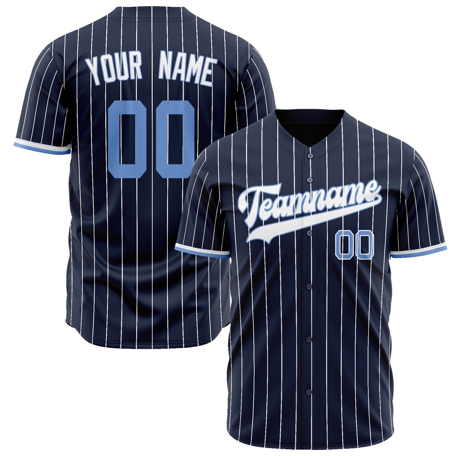 Benutzerdefiniertes Professionelles Navy Weiß Baseballtrikot BB02240604WY458