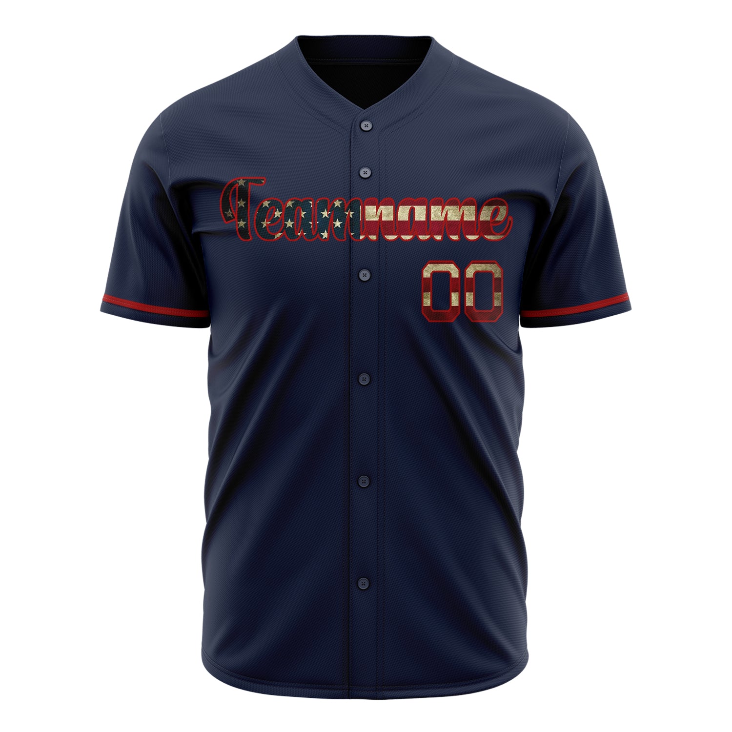 Benutzerdefiniertes Professionelles Navy Rot Baseballtrikot