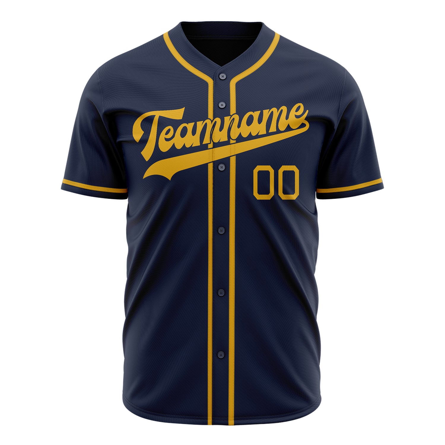 Benutzerdefiniertes Professionelles Navy Gold Baseballtrikot