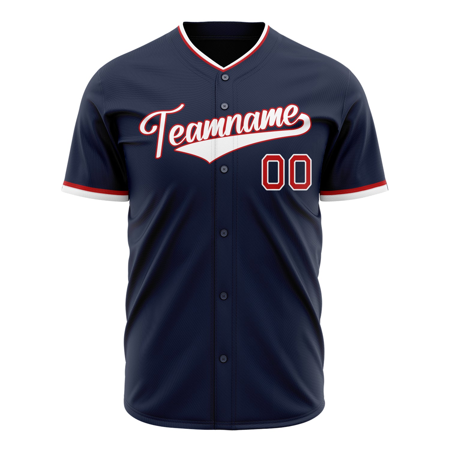 Benutzerdefiniertes Professionelles Navy Weiß Baseballtrikot