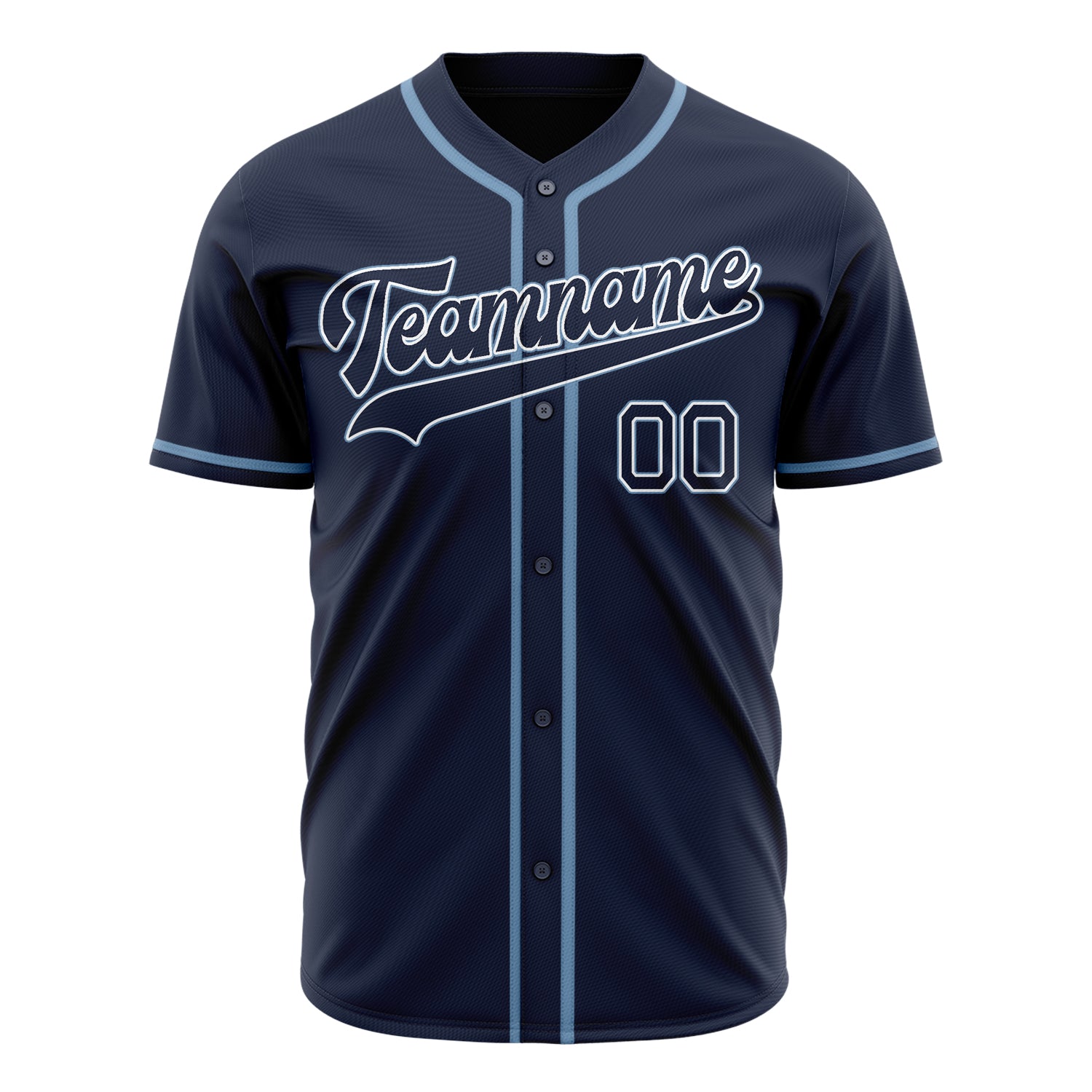 Benutzerdefiniertes Professionelles Navy Weiß Baseballtrikot