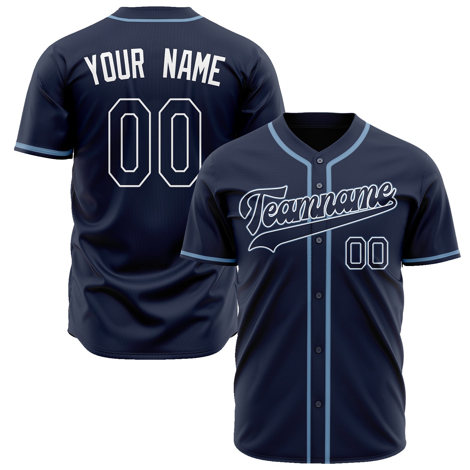 Benutzerdefiniertes Professionelles Navy Weiß Baseballtrikot BB02240604WY463