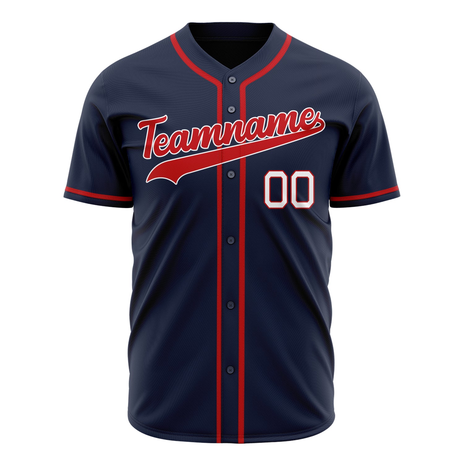 Benutzerdefiniertes Professionelles Navy Rot Baseballtrikot