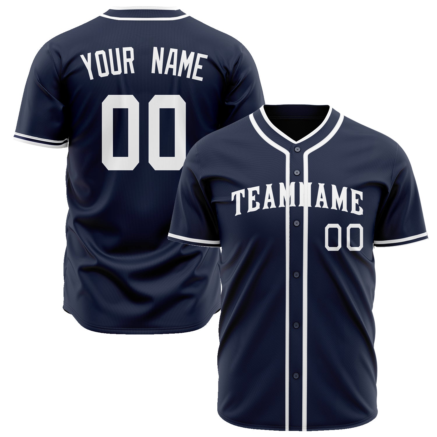 Benutzerdefiniertes Professionelles Navy Weiß Baseballtrikot BB02240604WY467