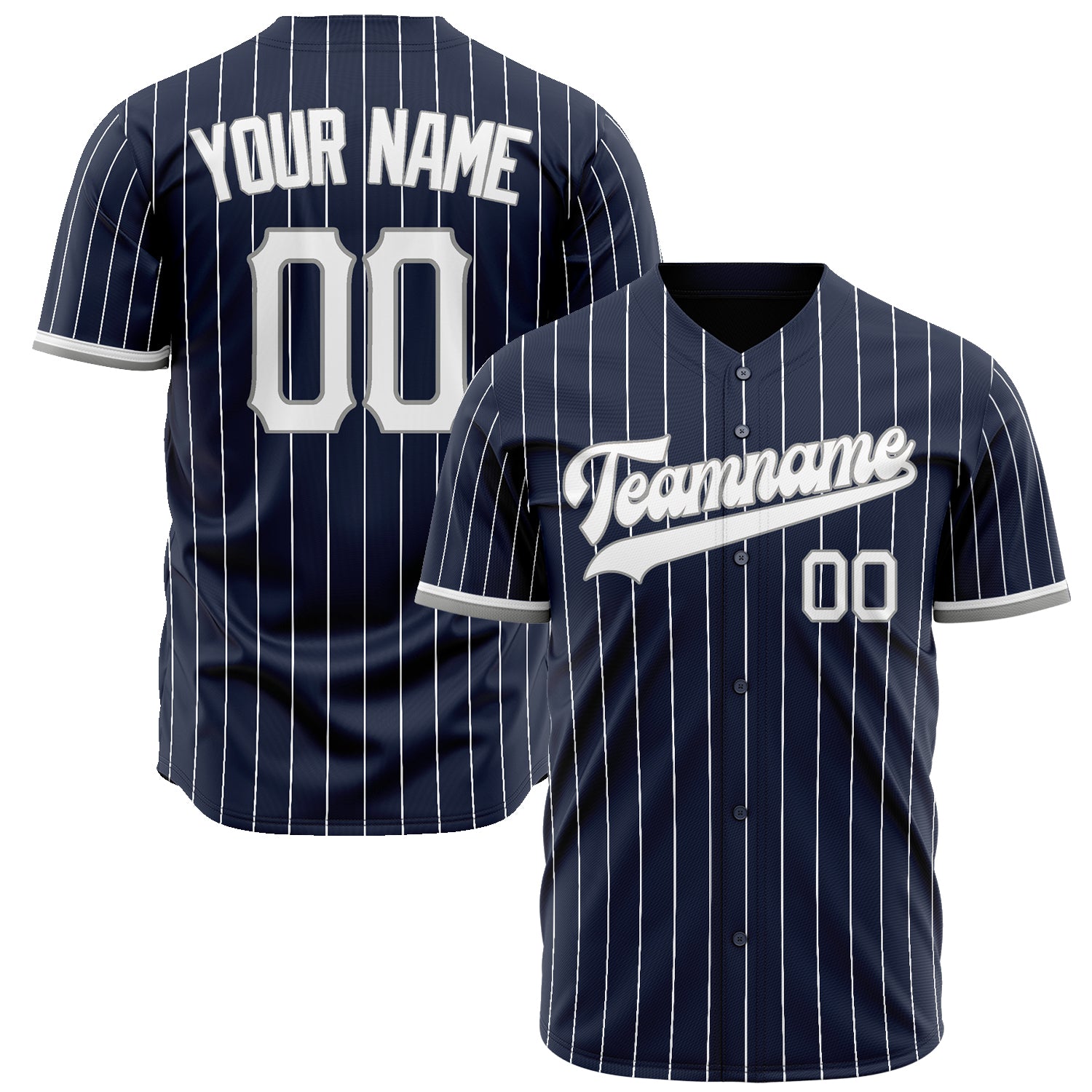 Benutzerdefiniertes Professionelles Navy Weiß Baseballtrikot BB02240604WY468