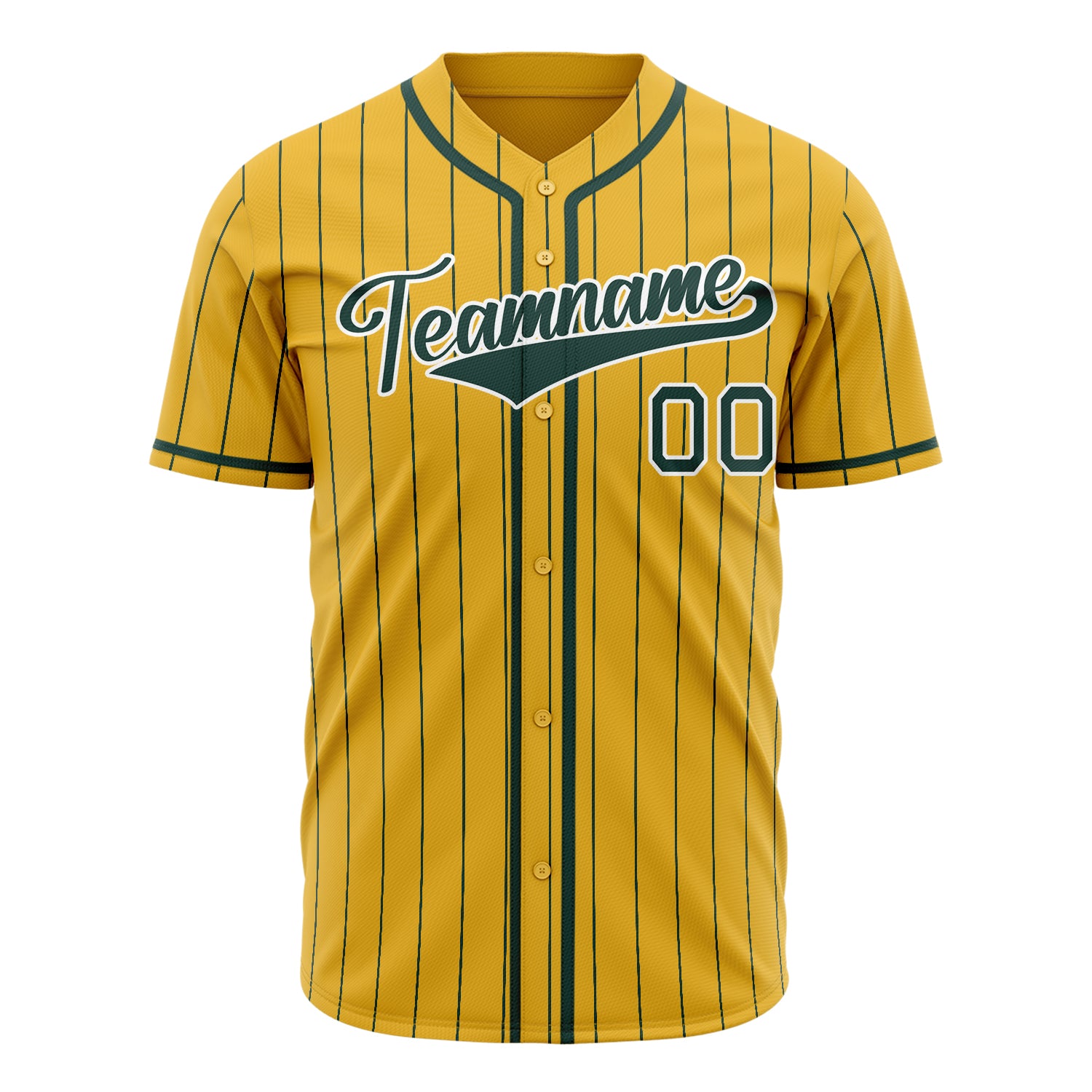 Benutzerdefiniertes Professionelles Gelb Grün Baseballtrikot