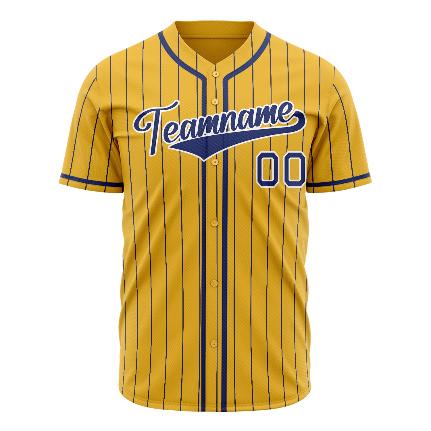 Benutzerdefiniertes Professionelles Gelb Königsblau Baseballtrikot