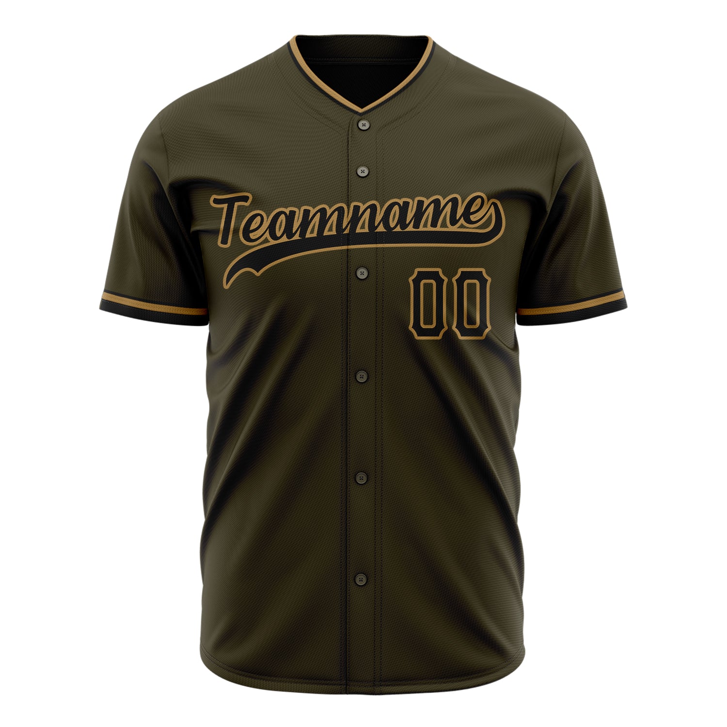 Benutzerdefiniertes Professionelles Oliv Altgold Baseballtrikot