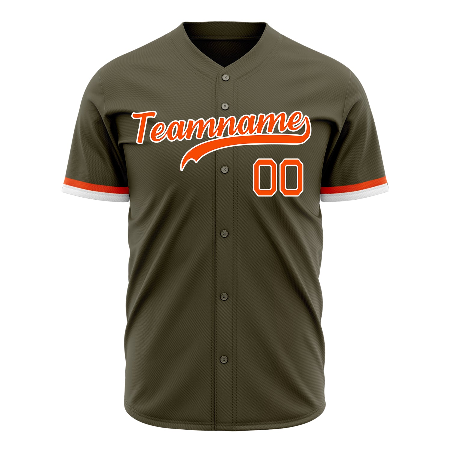 Benutzerdefiniertes Professionelles Oliv Orange Baseballtrikot