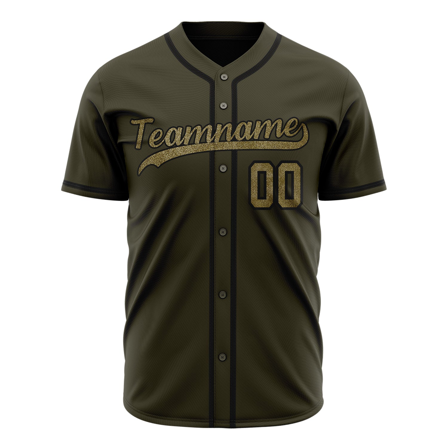 Benutzerdefiniertes Professionelles Oliv Tarnfarben Baseballtrikot