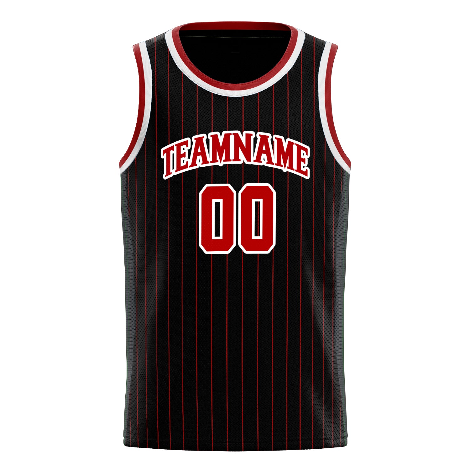 Benutzerdefiniertes Professionelles Schwarz Rot Basketballtrikot