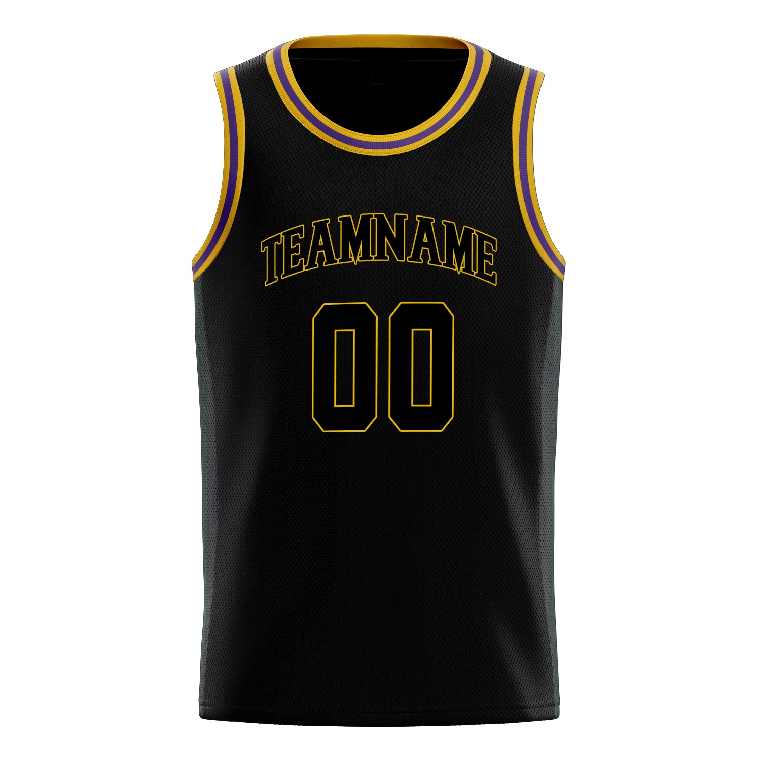 Benutzerdefiniertes Professionelles Schwarz Gold Basketballtrikot