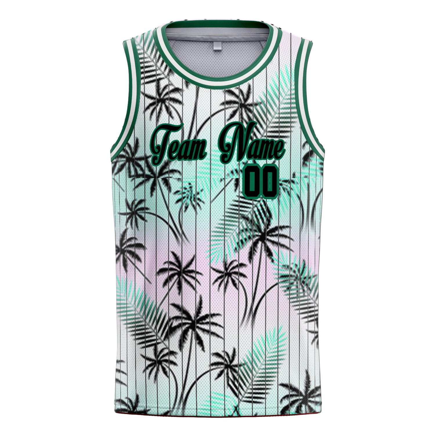 Benutzerdefiniertes Professionelles Schwarz Kelly Grün Basketballtrikot