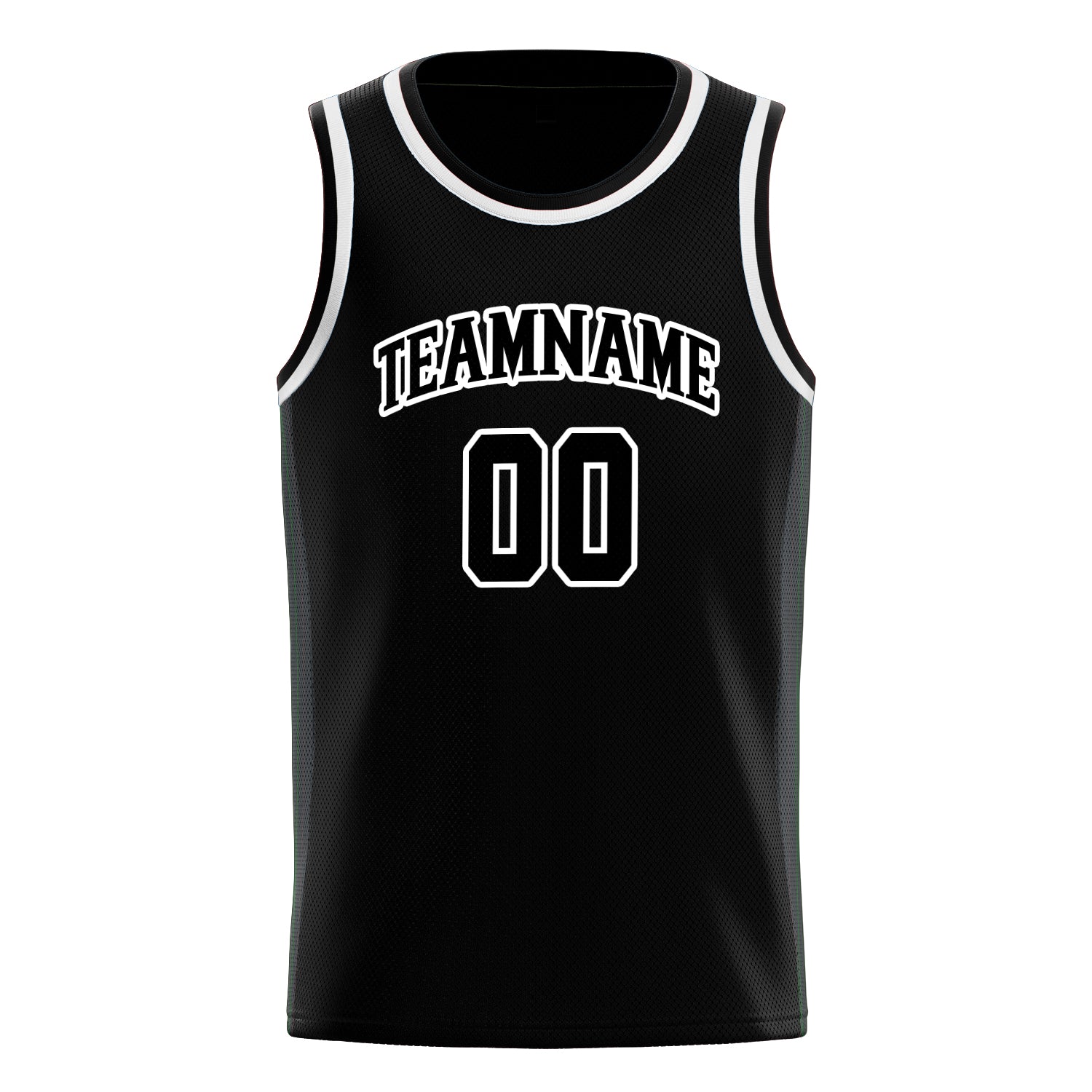 Benutzerdefiniertes Professionelles Schwarz Weiß Basketballtrikot