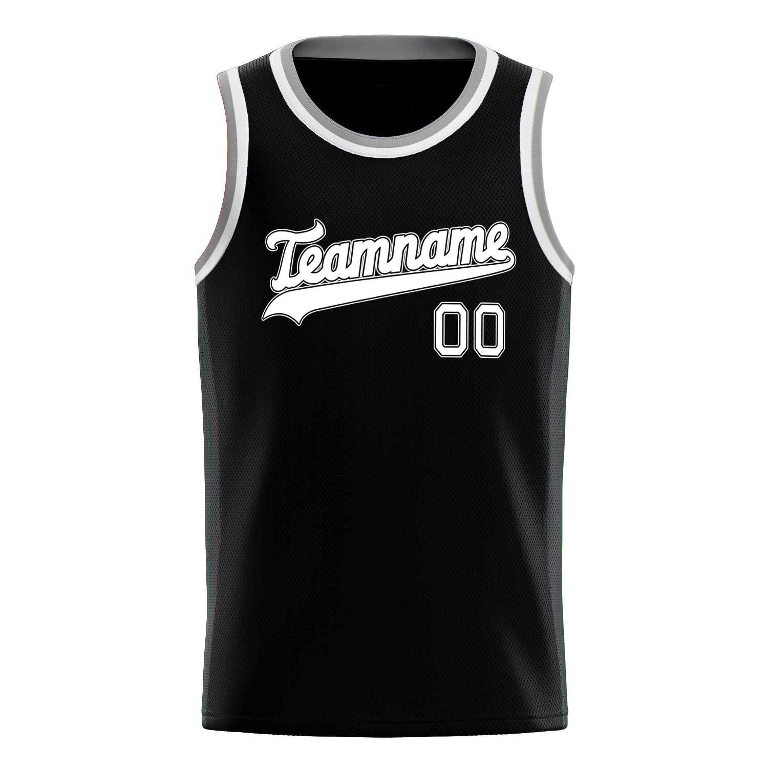 Benutzerdefiniertes Professionelles Schwarz Weiß Basketballtrikot