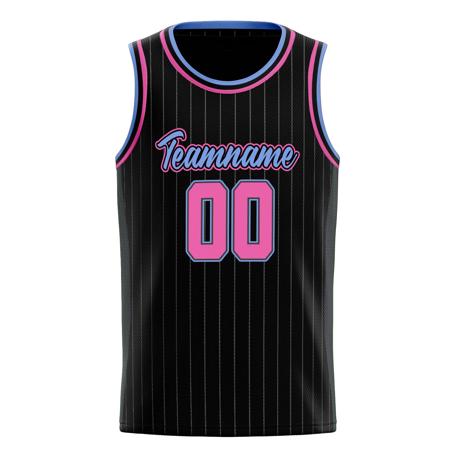 Benutzerdefiniertes Professionelles Schwarz Rosa Basketballtrikot